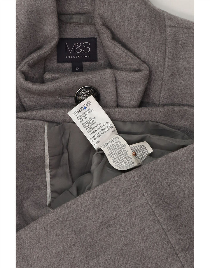 Marks & Spencer Veste militaire pour femme UK 12 Gris moyen Polyester