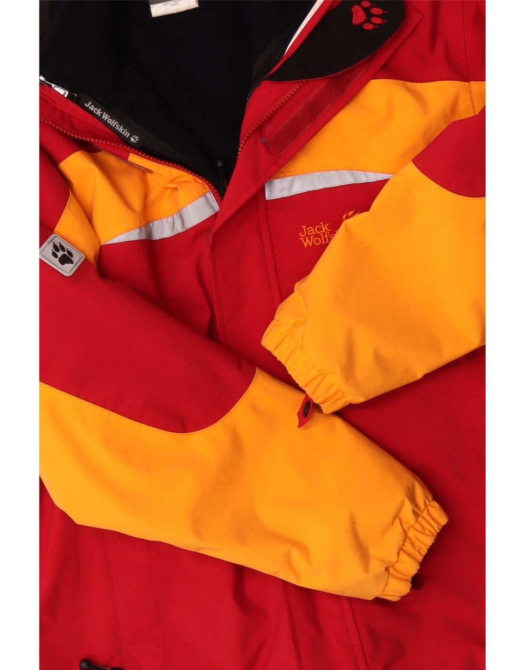 Jack Wolfskin Veste coupe-vent graphique pour garçon 15-16 ans Rouge Colourblock