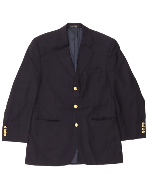 Ralph Lauren Veste blazer à 3 boutons pour homme UK 38 Petite laine bleu marine