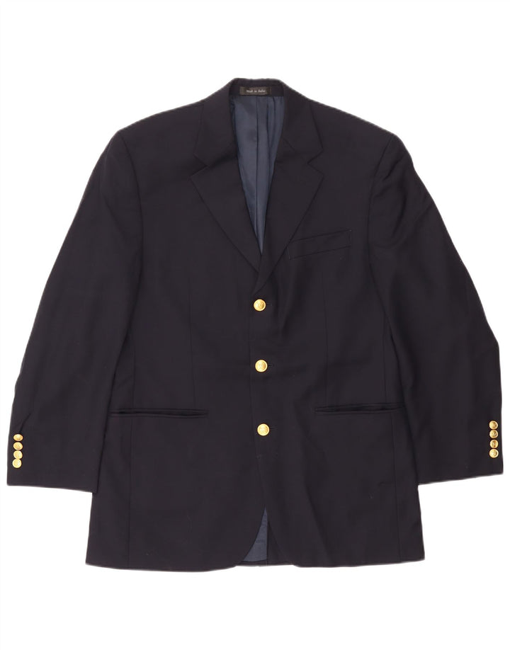 Ralph Lauren Veste blazer à 3 boutons pour homme UK 38 Petite laine bleu marine