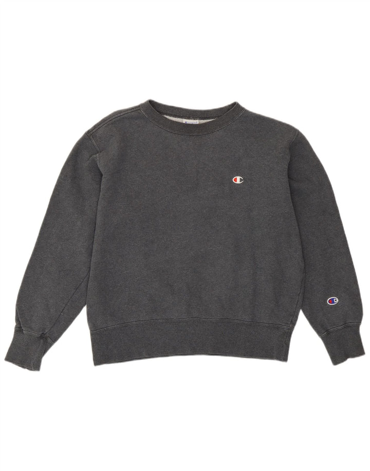 Champion Sweat-shirt surdimensionné pour femme UK 10 Petit coton gris