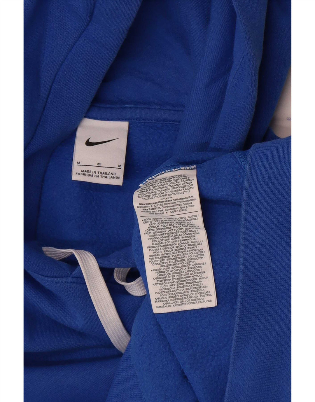 Nike Pull à capuche graphique en coton bleu moyen pour homme