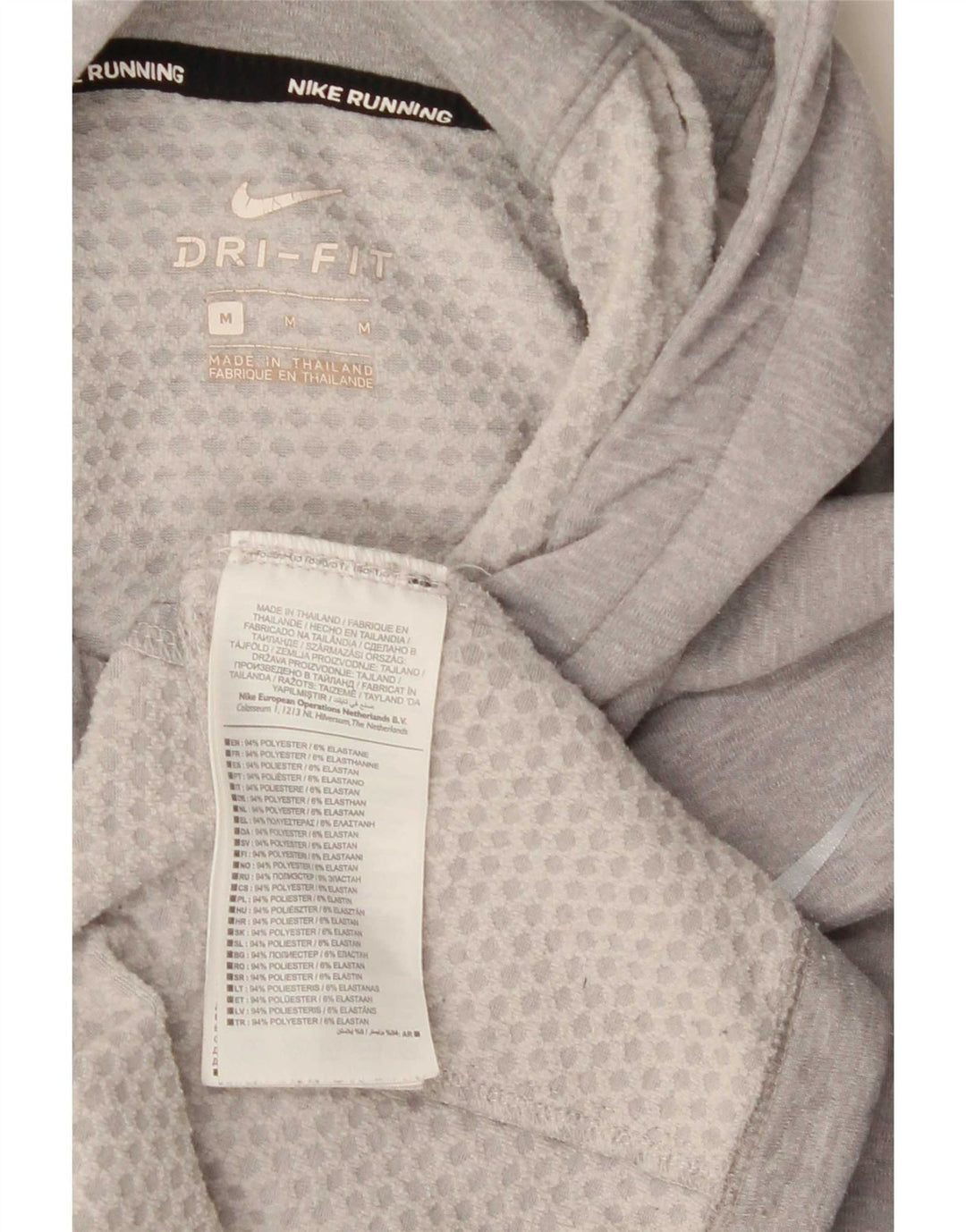 Nike Haut à capuche Dri Fit à manches longues pour homme Gris moyen chiné en polyester