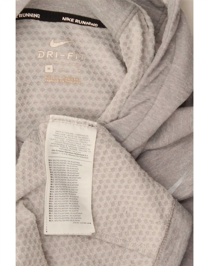 Nike Haut à capuche Dri Fit à manches longues pour homme Gris moyen chiné en polyester