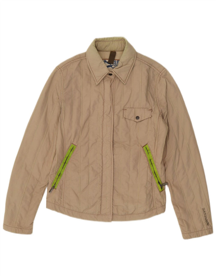 Murphy & Nye Veste Bomber Femme UK 12 Beige Moyen Polyamide