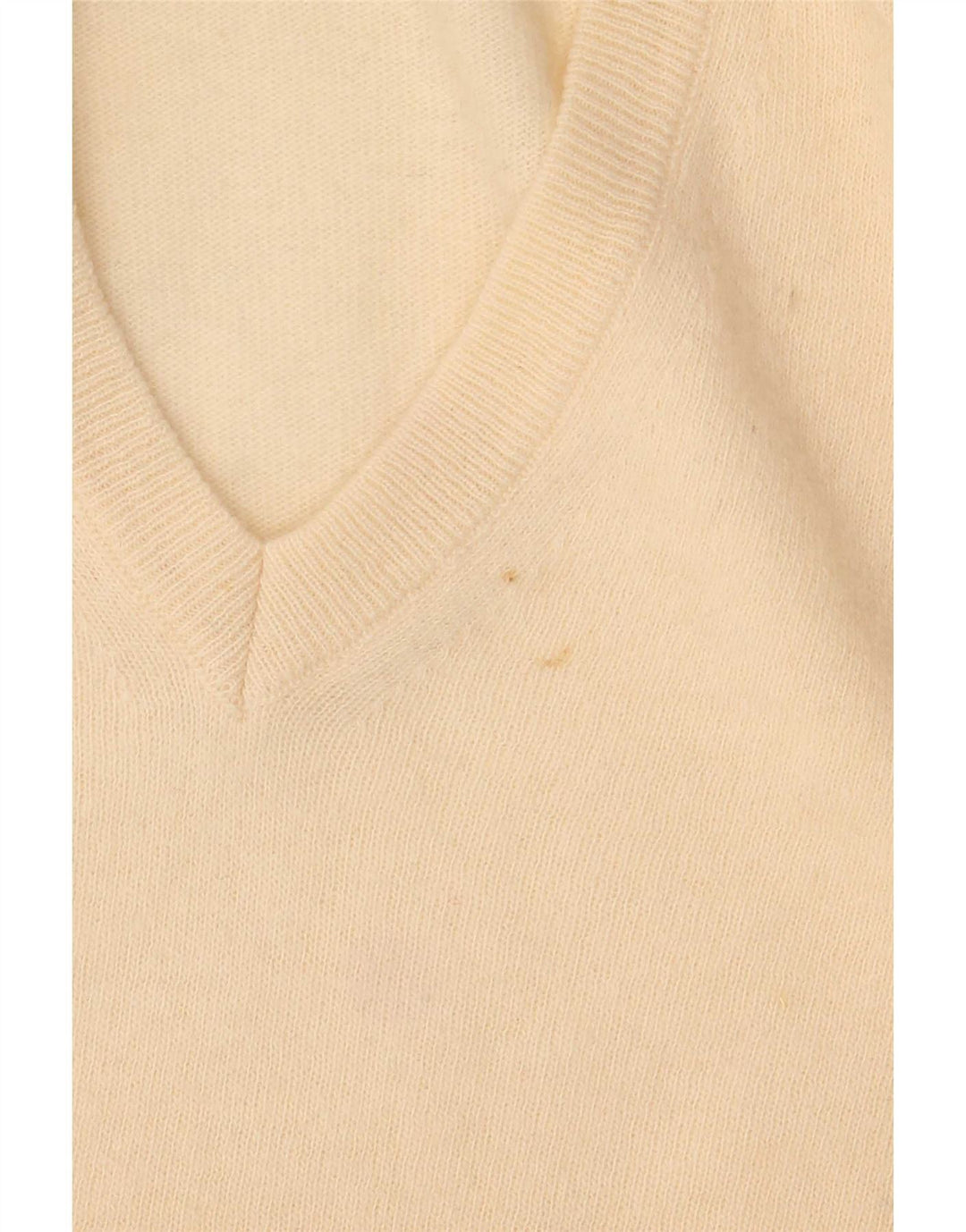 Kappa Pull col V pour homme en laine beige Large