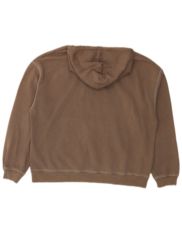 Pull & Bear Pull à capuche surdimensionné pour femme UK 10 Petit Gris Coton