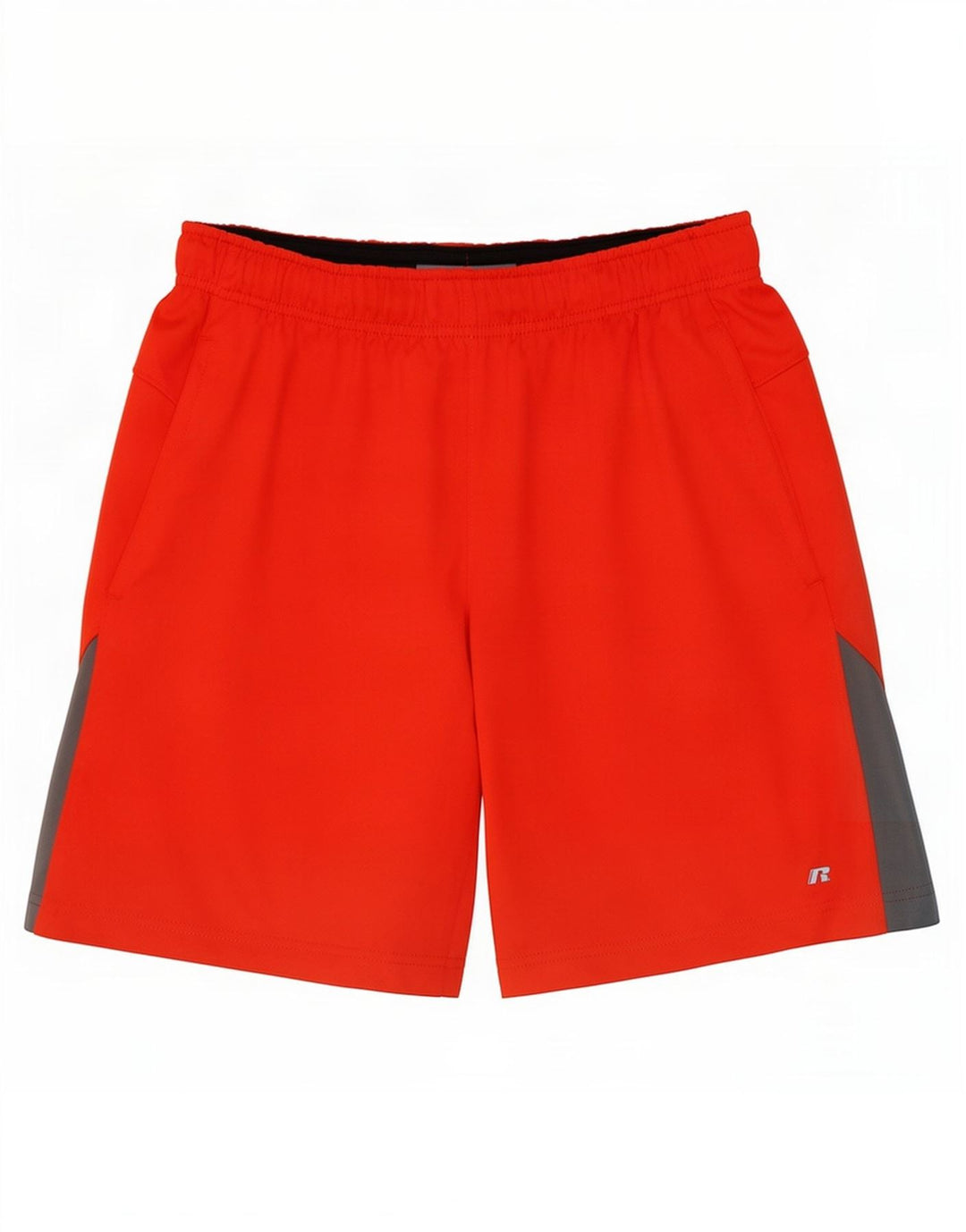 Russell Athletic Short de sport pour homme en polyester color block rouge moyen