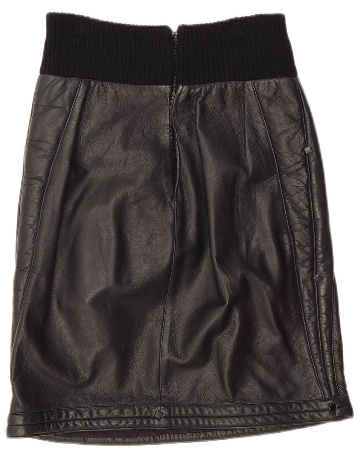 Complice Jupe En Cuir Femme W26 Petit Noir