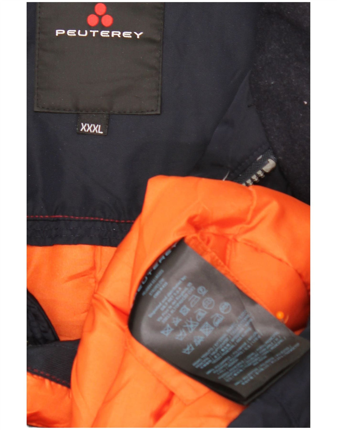 PEUTEREY Veste matelassée à capuche pour homme UK 46 3XL Bleu marine Polyamide