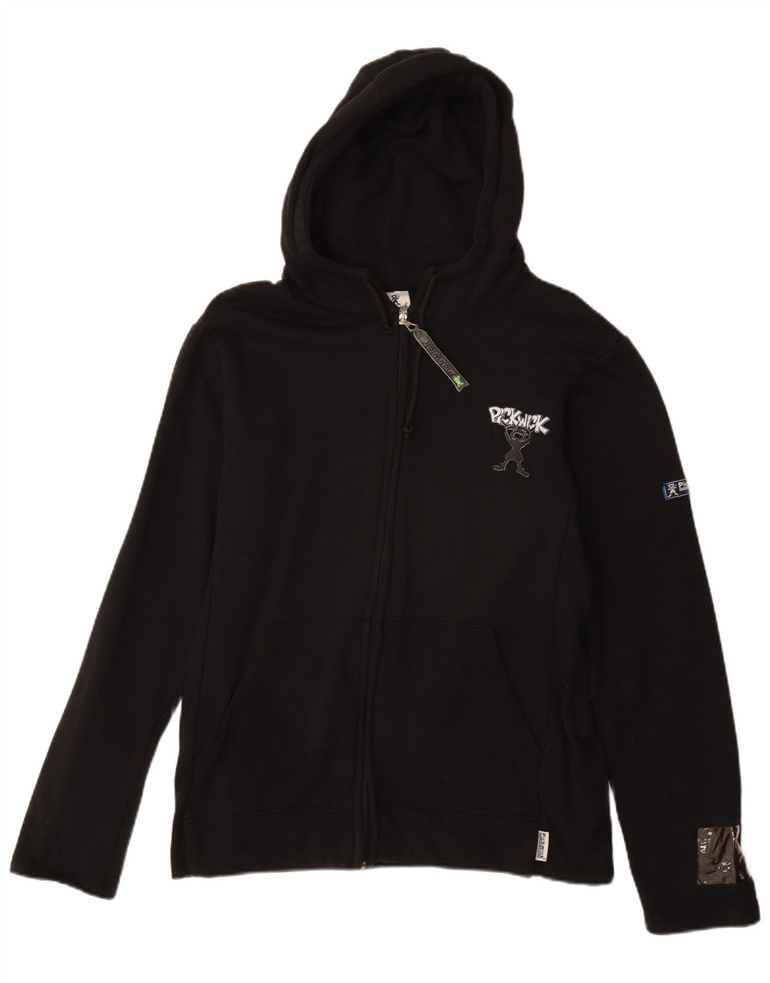 Pickwick Pull à Capuche Zippé Graphique Homme Noir Moyen Coton