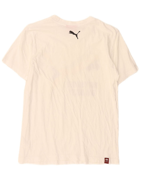 Puma Mens Graphic T-Shirt Top Small White