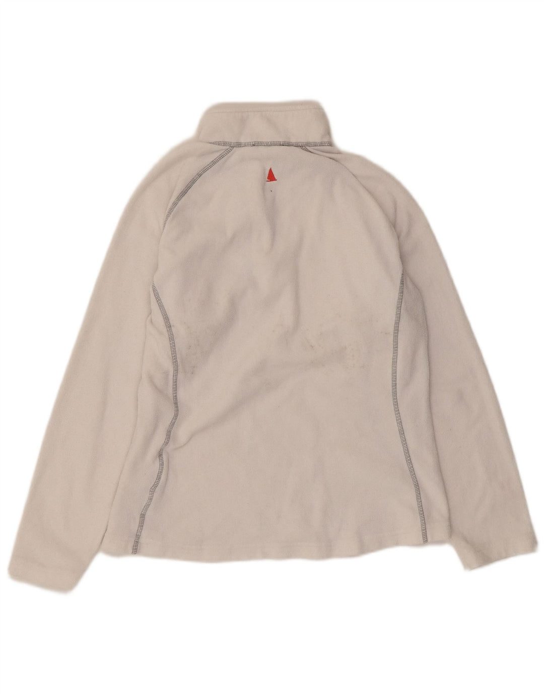 Musto Pull polaire à col zippé pour femme UK 14 Large Blanc Polyester