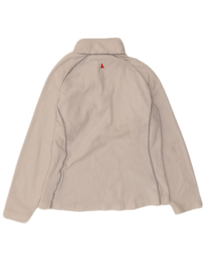Musto Pull polaire à col zippé pour femme UK 14 Large Blanc Polyester