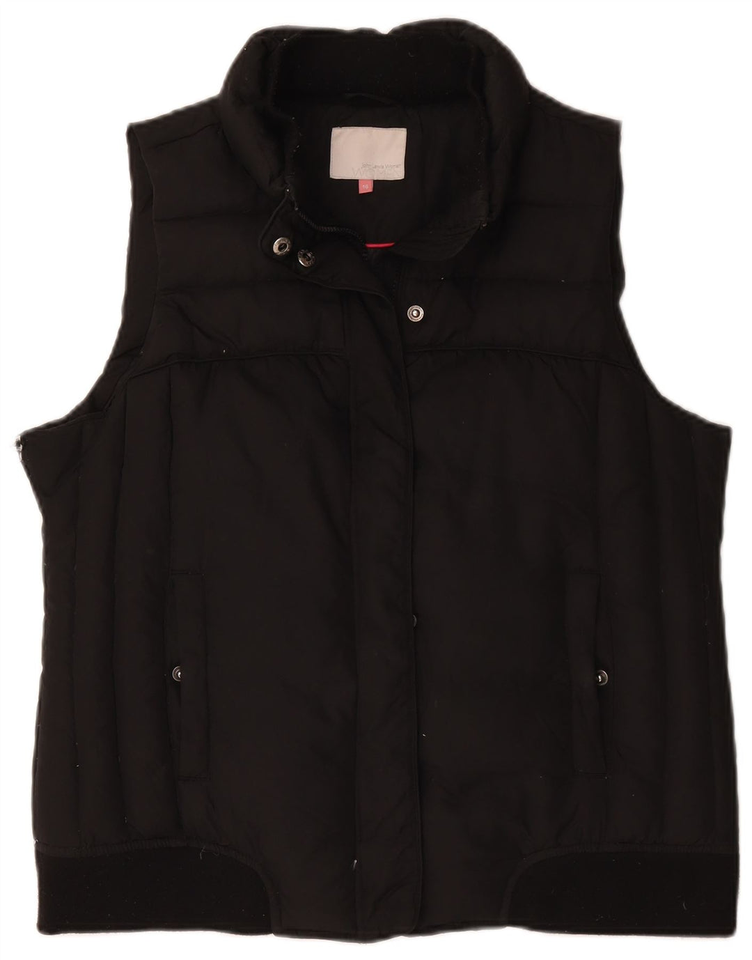 John Lewis Gilet rembourré pour femme UK 16 Large Noir Polyester