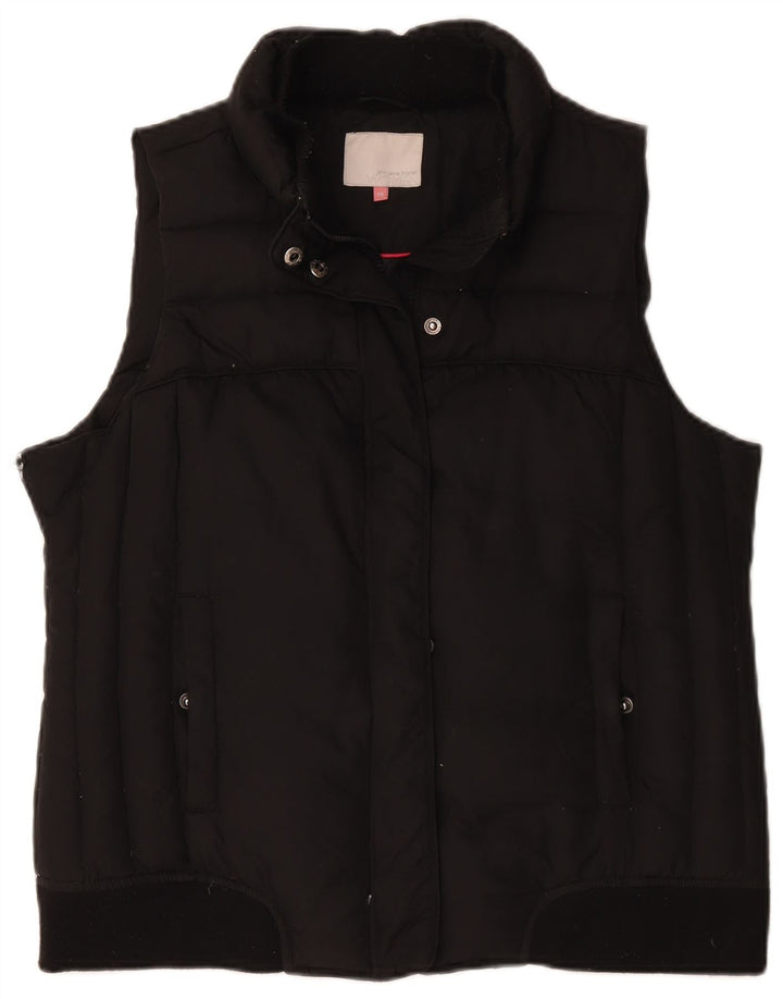 John Lewis Gilet rembourré pour femme UK 16 Large Noir Polyester
