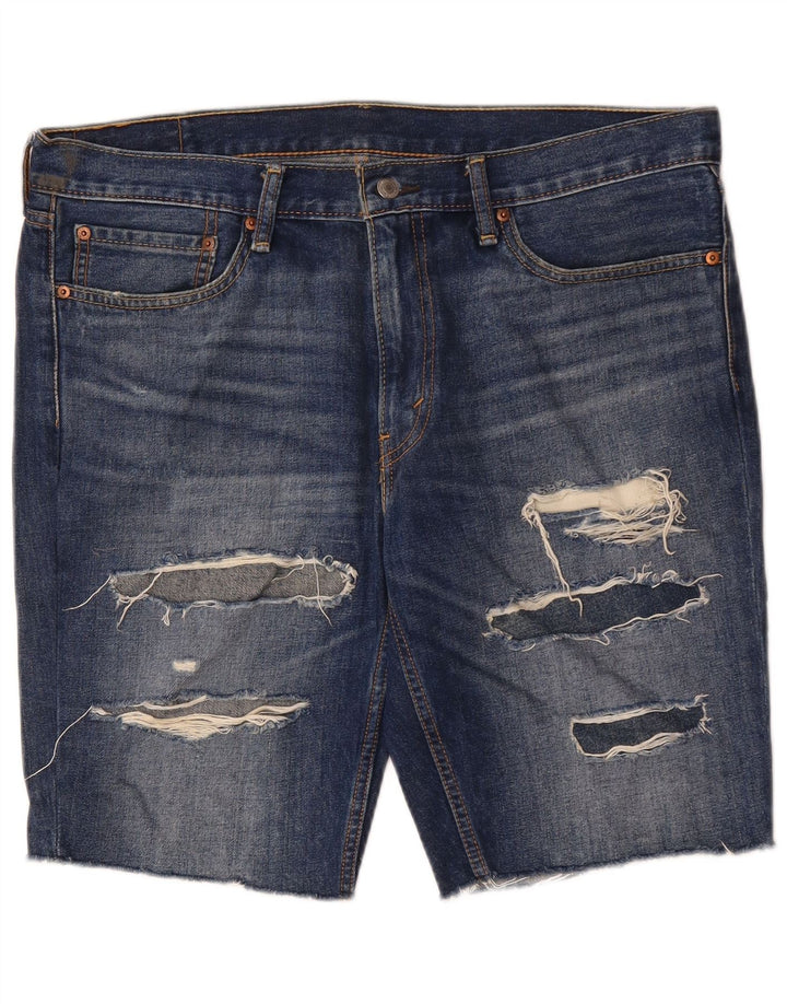 Levi's Short en Jean 511 Distressed W36 Homme Bleu Large Coton