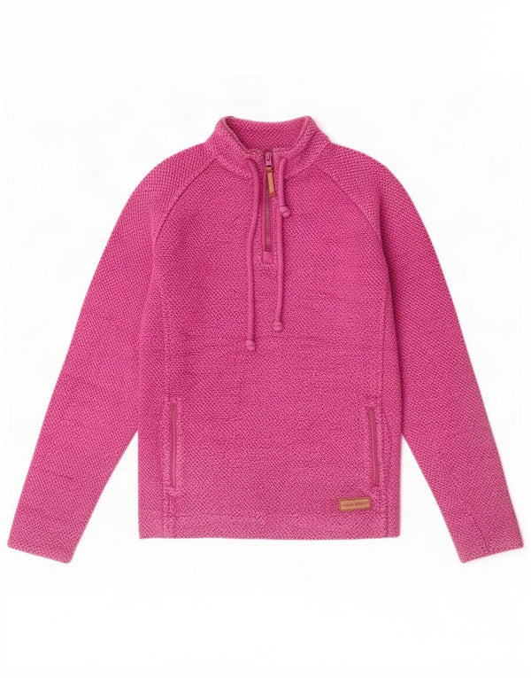 Weird Fish Sweat-shirt à col zippé pour femme UK 14 Large Rose