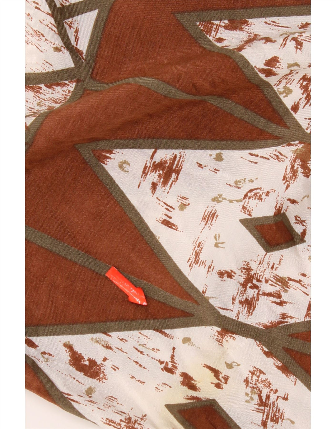 Chemise homme vintage moyen marron géométrique