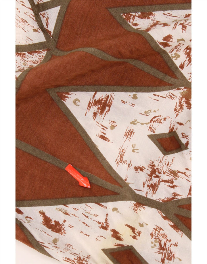 Chemise homme vintage moyen marron géométrique