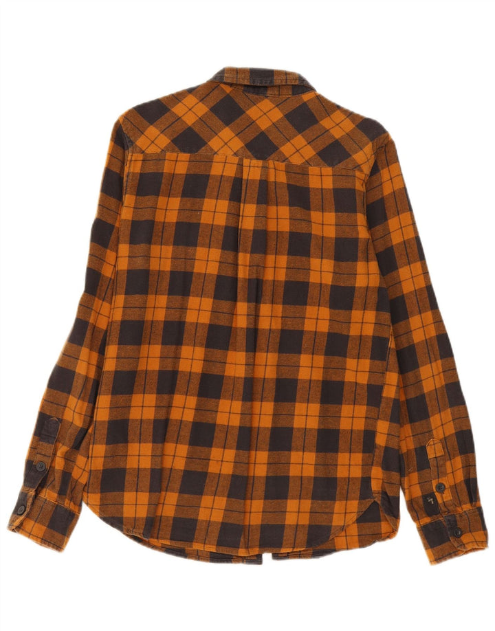Mountain Warehouse Chemise en flanelle pour homme en coton à carreaux orange moyen