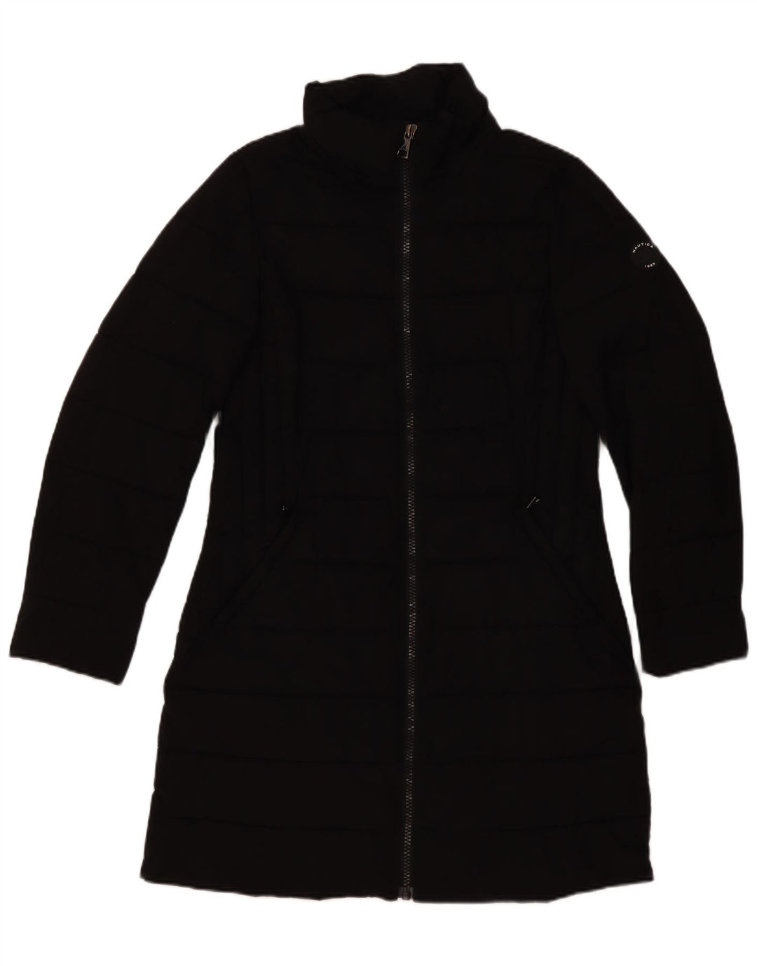 Nautica Manteau rembourré pour femme UK 14 Large Noir Polyester