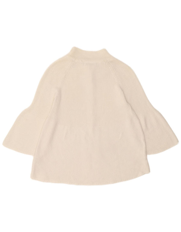 Zara Cardigan à manches 3/4 pour femme UK 14 Grand coton blanc