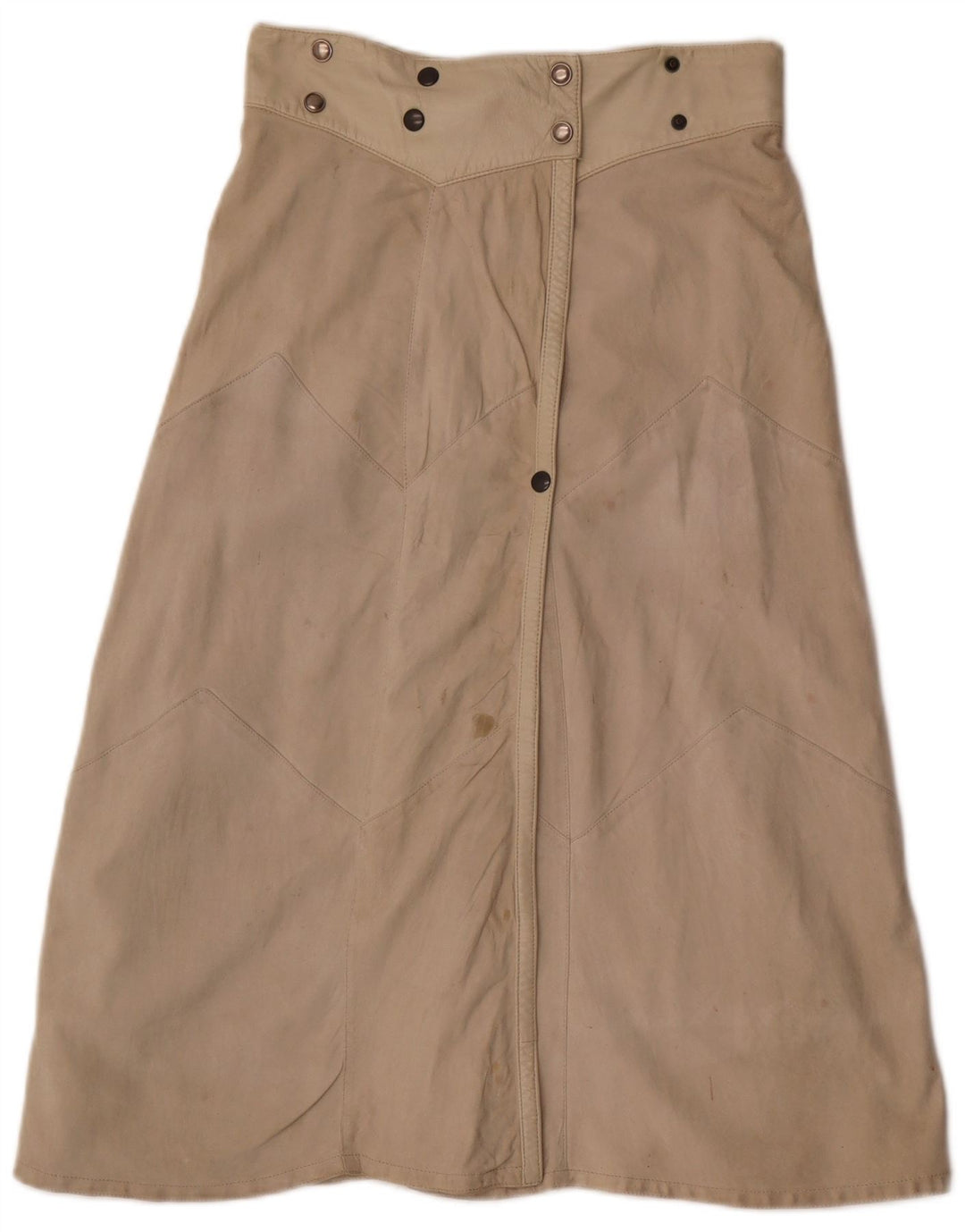Pret-a-Porter Jupe en cuir pour femme IT 40 Small W26 Beige