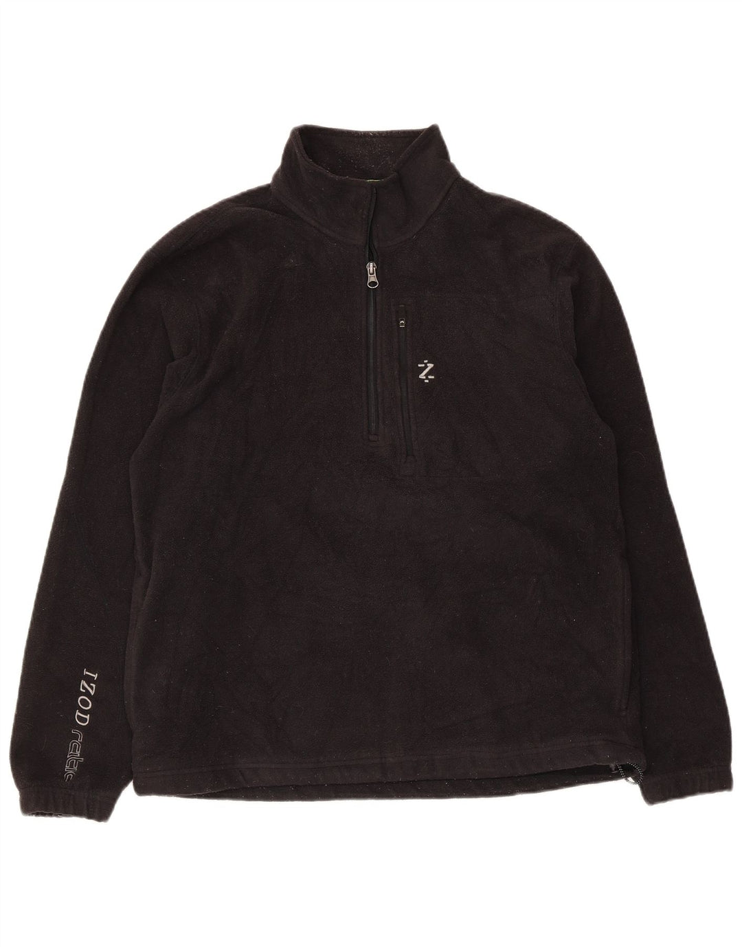 Izod Pull Polaire Graphique Col Zippé Homme Noir Moyen Polyester
