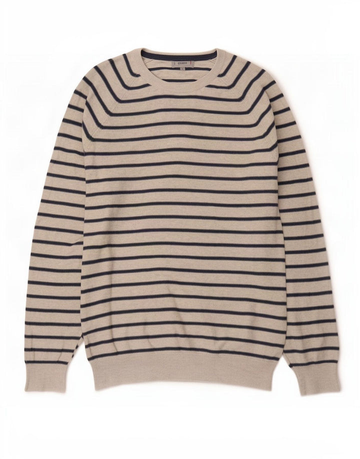 Marks & Spencer Pull col bateau pour homme Large gris rayé