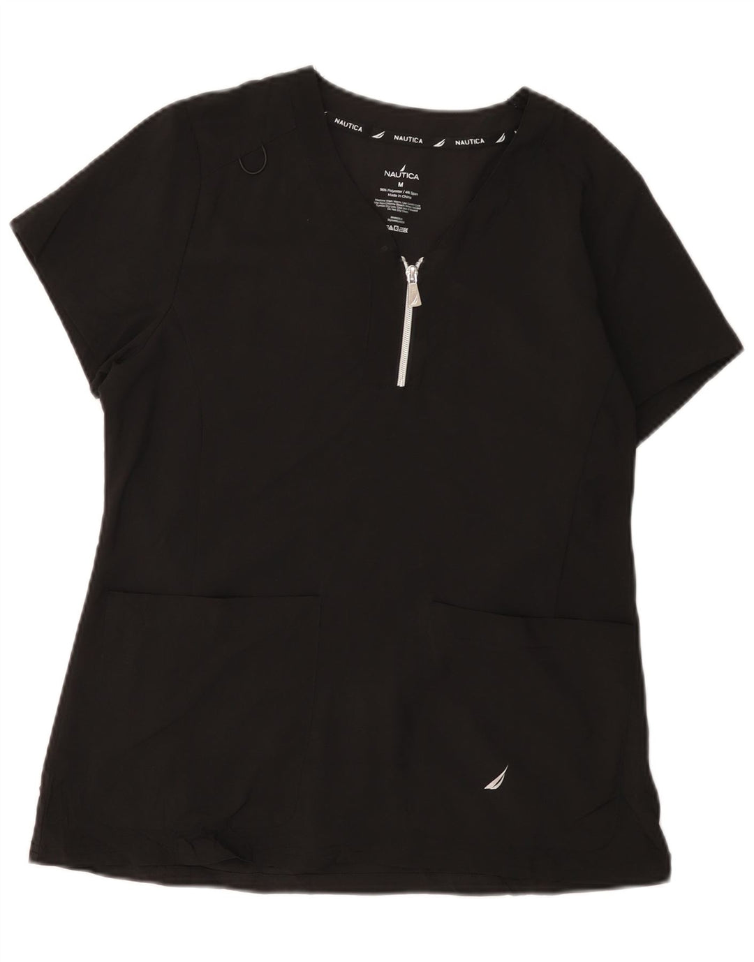 NAUTICA Chemisier Femme UK 44 Moyen Noir Polyester