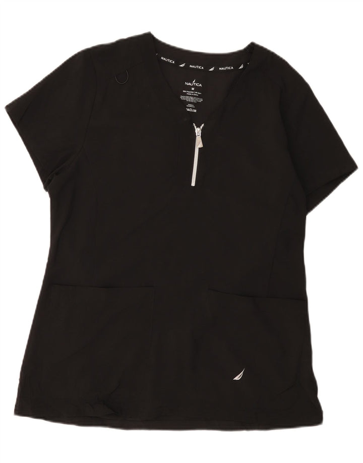NAUTICA Chemisier Femme UK 44 Moyen Noir Polyester