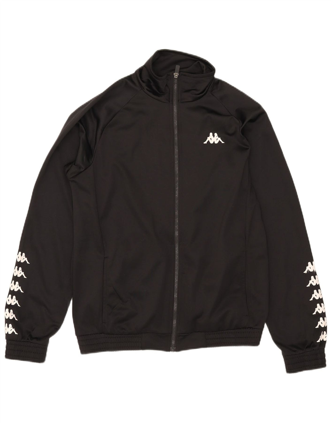 Kappa Veste de Survêtement Graphique Homme Noir Moyen Polyester