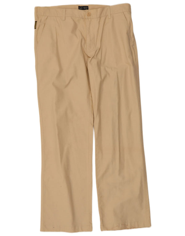 Armani Pantalon Chino Droit Homme W36 L32 Coton Beige