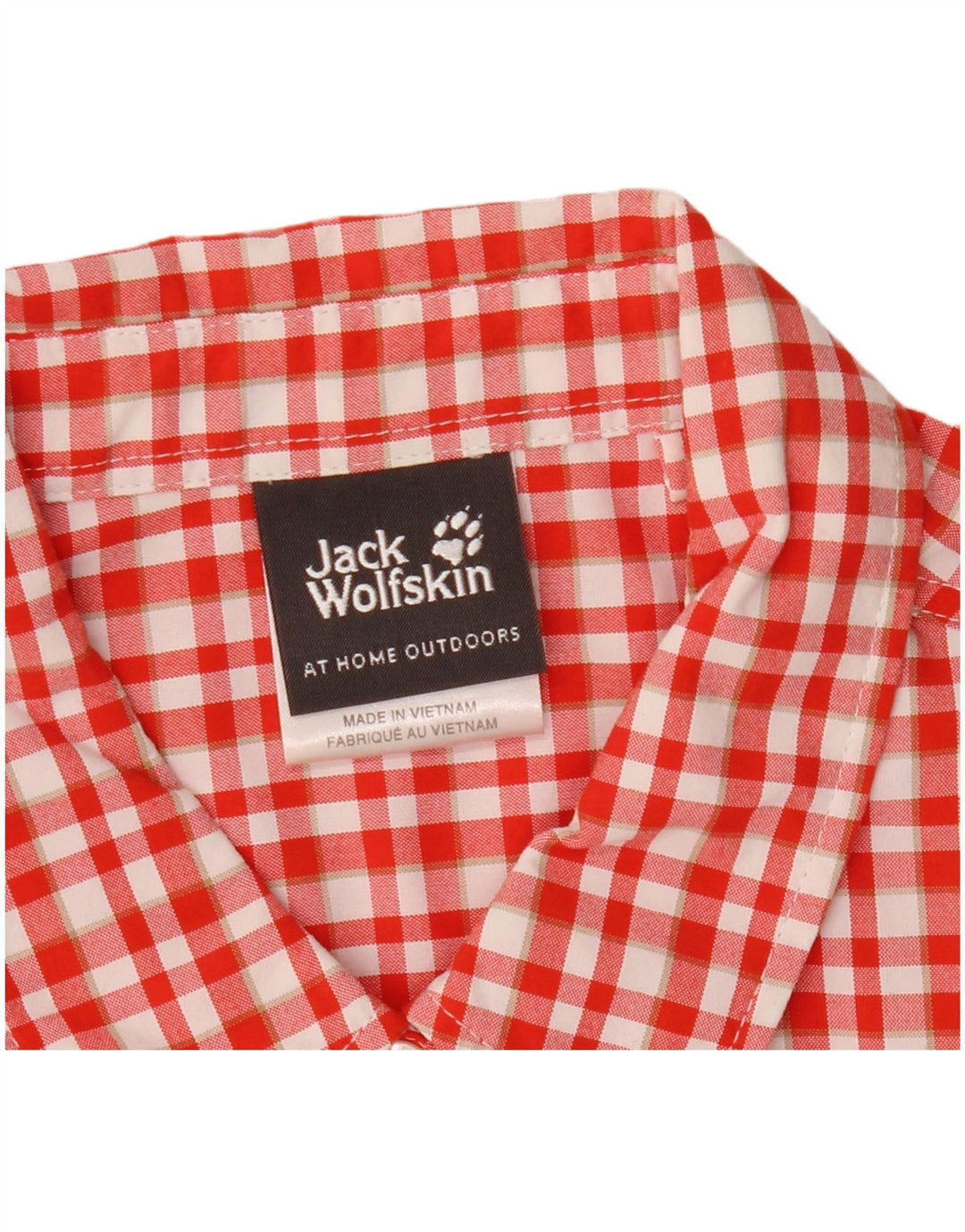 Jack Wolfskin Chemise à manches courtes pour femme UK 16 Large Red Check Polyamide