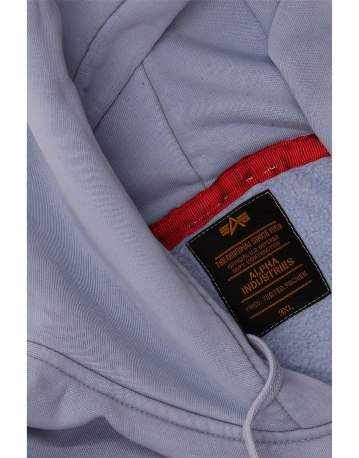 Alpha Industries Pull à capuche pour homme 3XL Bleu