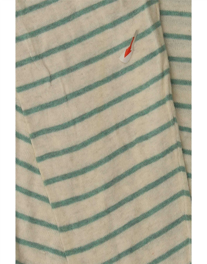 Zara Pull à col rond en coton rayé vert moyen pour homme