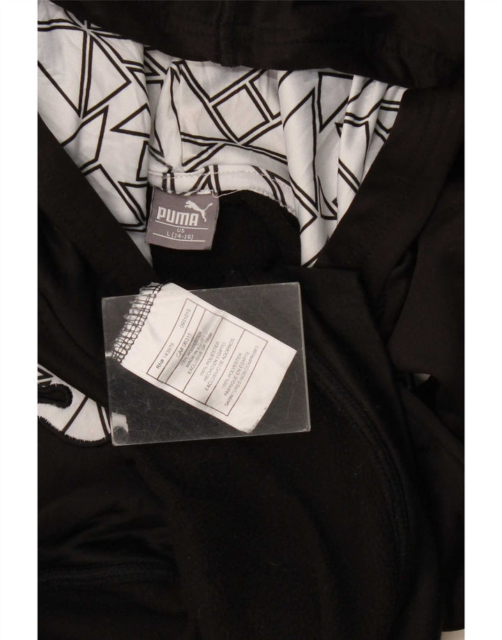 Puma Pull à capuche graphique pour garçon 12-13 ans Grand Noir Polyester