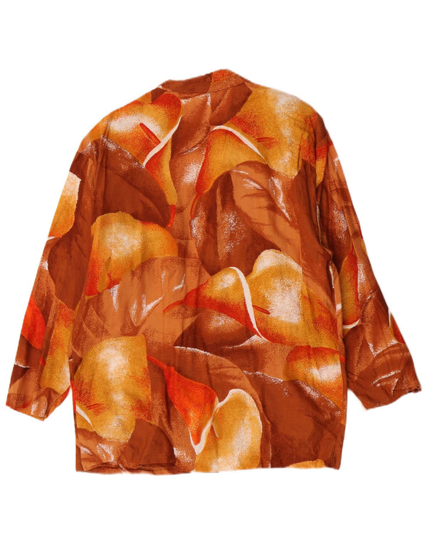 Rene Veste Blazer 1 Bouton Femme IT 44 Marron Moyen Floral