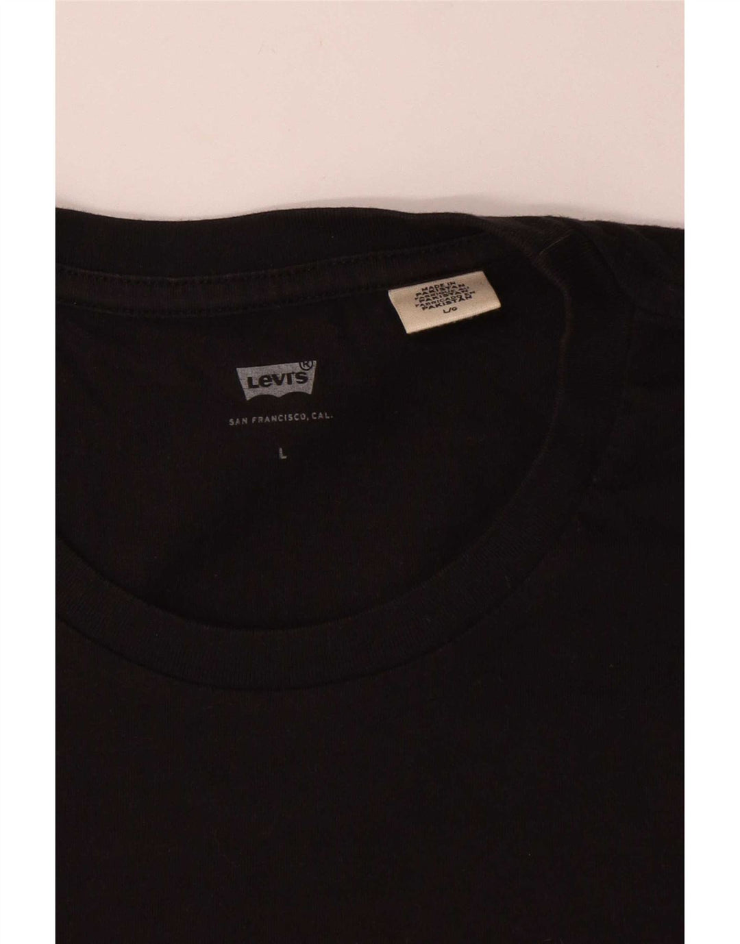 Levi's T-Shirt Graphique Homme Noir Large Coton