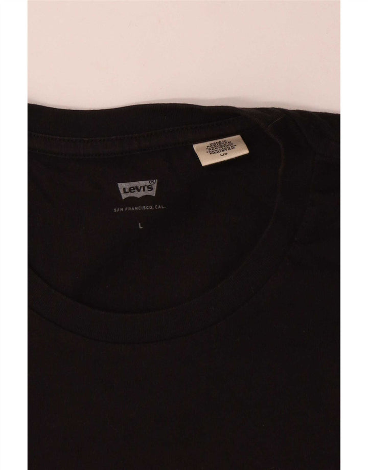 Levi's T-Shirt Graphique Homme Noir Large Coton
