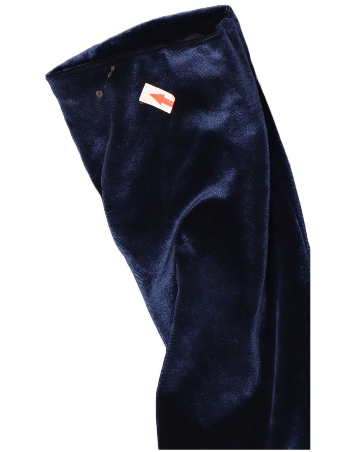 vintage Femmes 5 Bouton Velours Blazer Veste UK 12 Bleu Marine Moyen