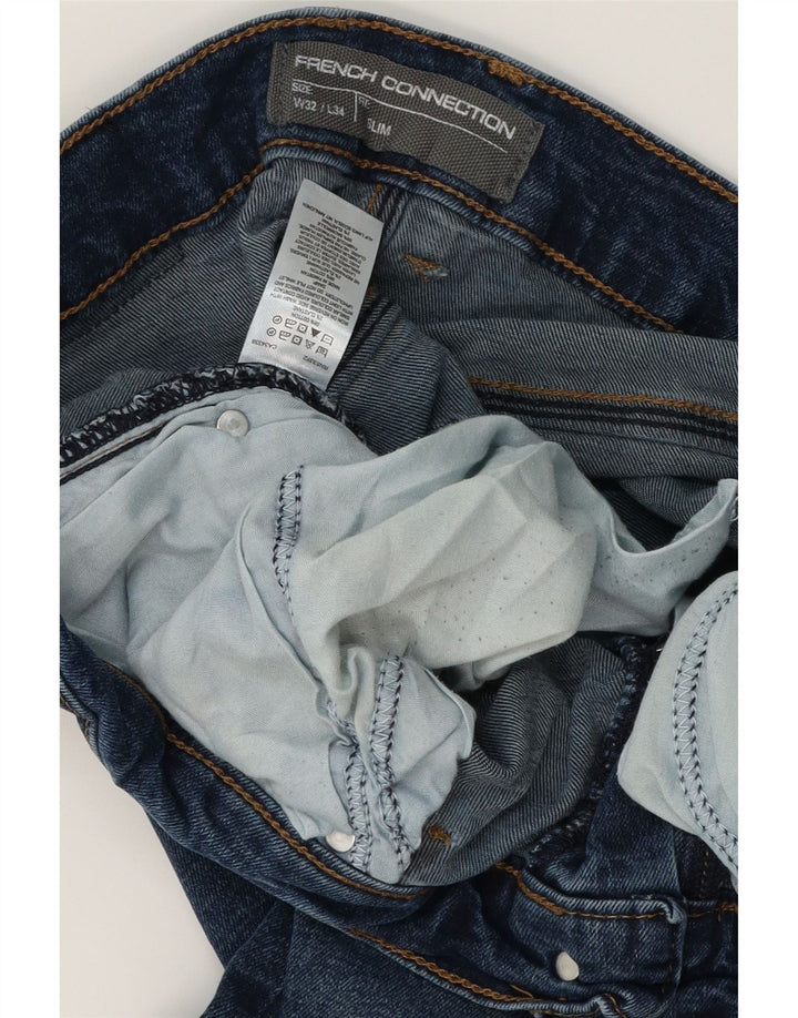 French Connection Jean Slim Homme W32 L34 Bleu Coton