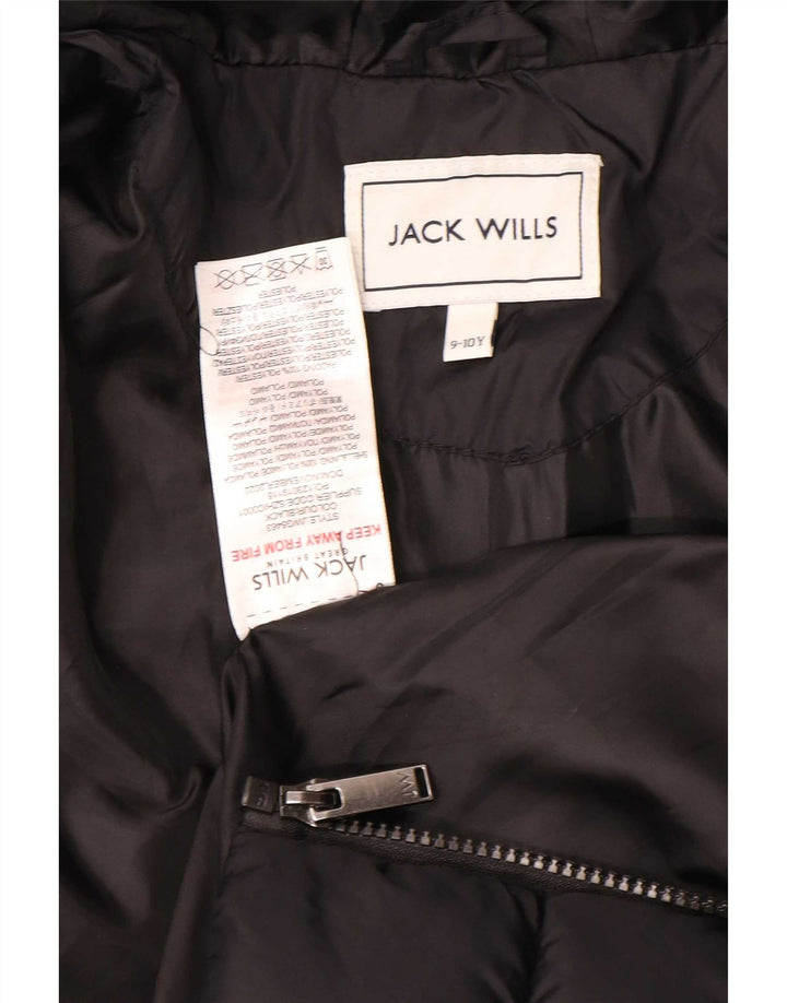 Jack Wills Veste matelassée à capuche garçon 9-10 ans Noir Polyamide