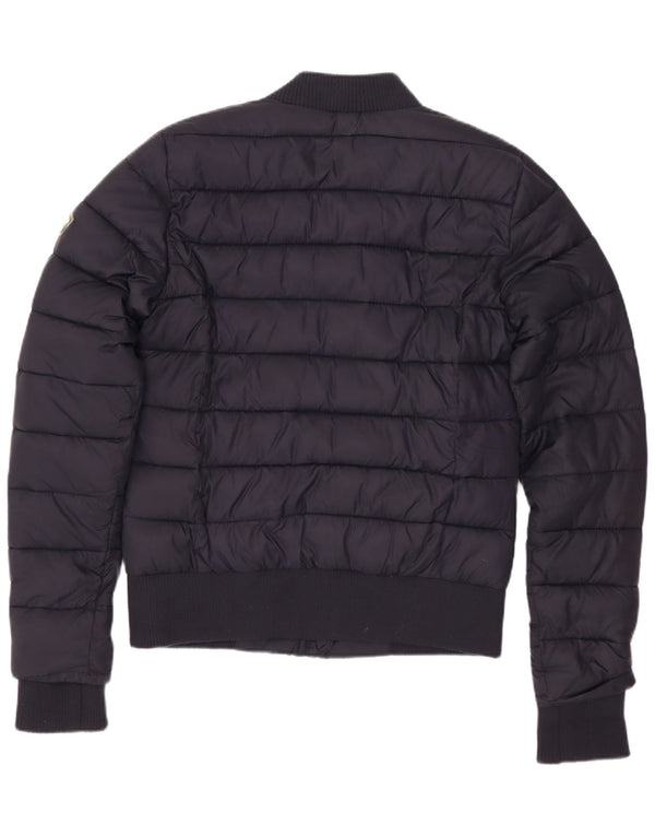 SUPERDRY Veste matelassée Femme UK 10 Small Bleu Marine Polyester