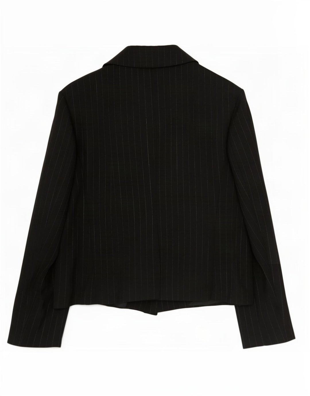 Marks & Spencer Veste blazer à 1 bouton pour femme UK 12 Medium Noir Rayé