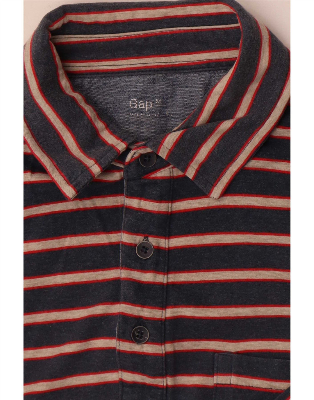 Gap Polo Homme Rayé Bleu Marine Moyen
