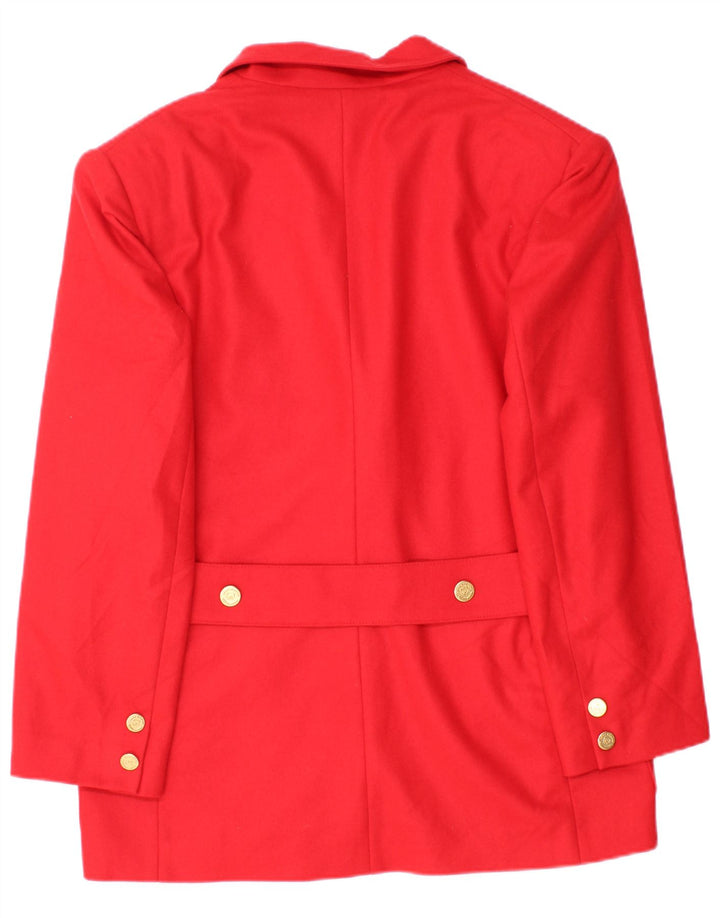Laura Biagiotti Veste Blazer 2 Boutons Femme IT 48 XL Laine Rouge