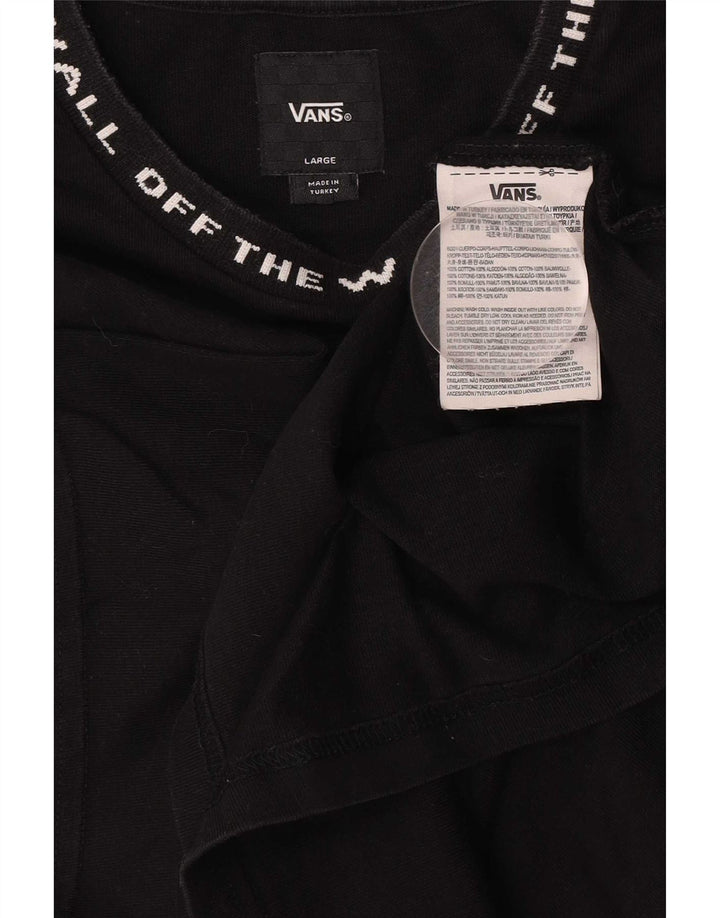 Vans T-shirt graphique pour hommes, grand, en coton noir
