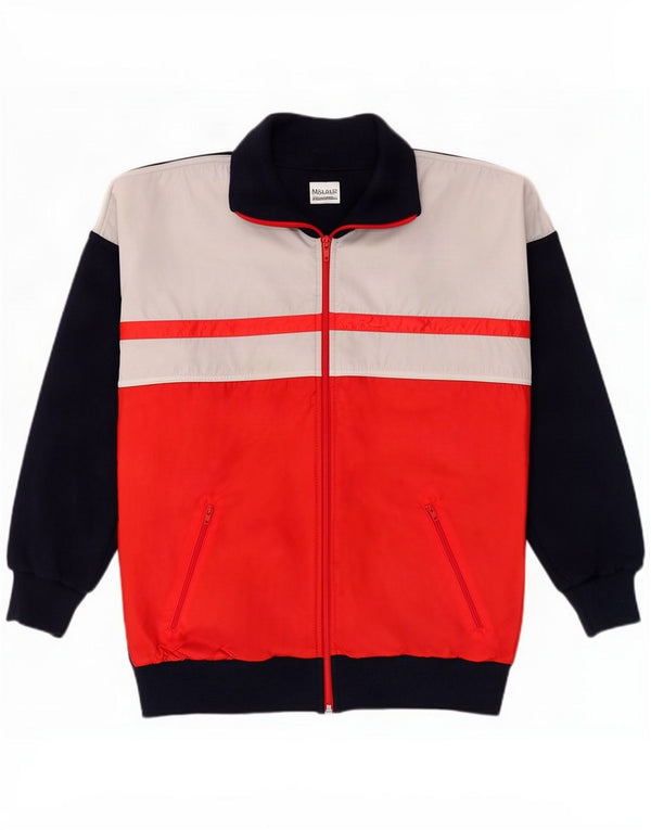 Vintage Veste de survêtement pour homme IT 52 Large Multicolore Colourblock